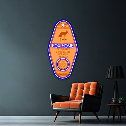 The Fox Home Hotel Key Artwork Neon Signs For Sale