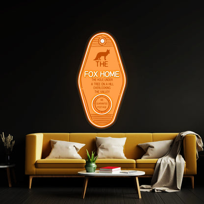 The Fox Home Hotel Key Artwork Neon Signs For Sale