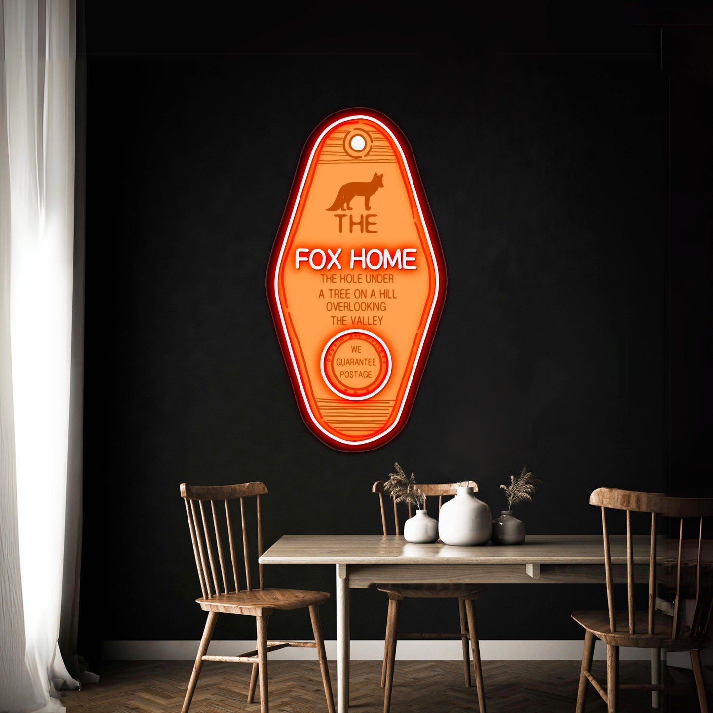 The Fox Home Hotel Key Artwork Neon Signs For Sale