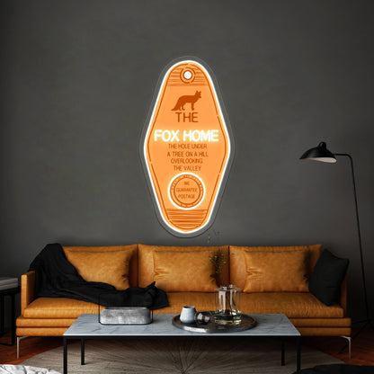 The Fox Home Hotel Key Artwork Neon Signs For Sale