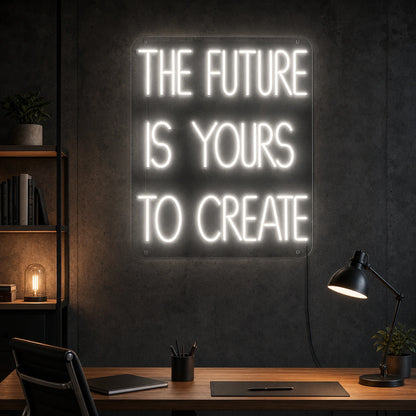 The Future Is Yours To Create LED Neon Sign Garage Man Cave Neon Sign high-converting product image