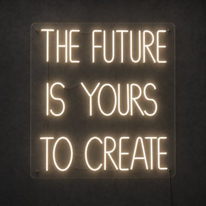 The Future Is Yours To Create LED Neon Sign Garage Man Cave Neon Sign main product image