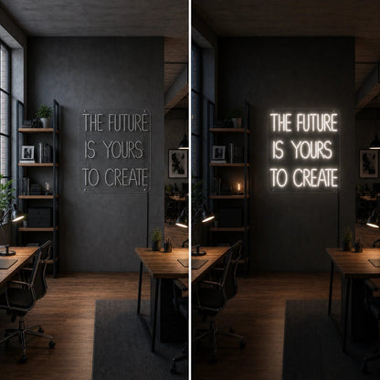 The Future Is Yours To Create LED Neon Sign Garage Man Cave Neon Sign - Shineneon