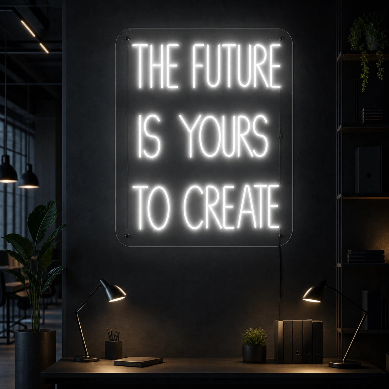 The Future Is Yours To Create Wall Decor LED Neon Sign high-converting product image