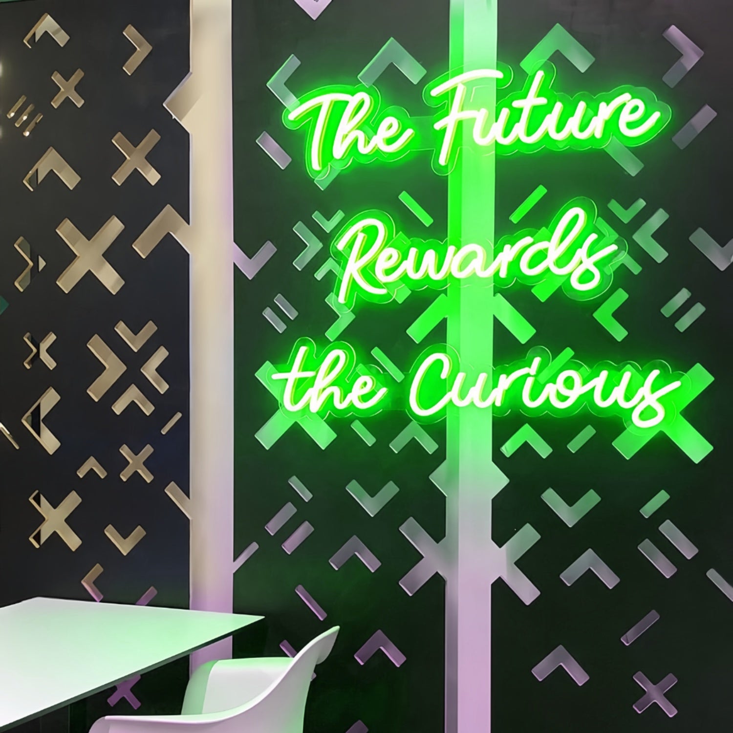 The Future Rewards The Curious Neon Sign | Shineneon