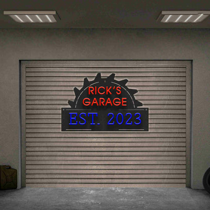 The Garange Name Sign Garage Led Uv Neon Sign For Men Garage Sign | Shineneon