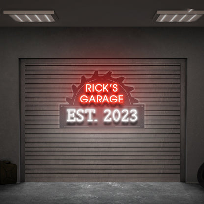 The Garange Name Sign Garage Led Uv Neon Sign For Men Garage Sign | Shineneon