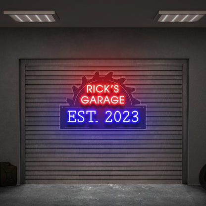 The Garange Name Sign Garage Led Uv Neon Sign For Men Garage Sign | Shineneon
