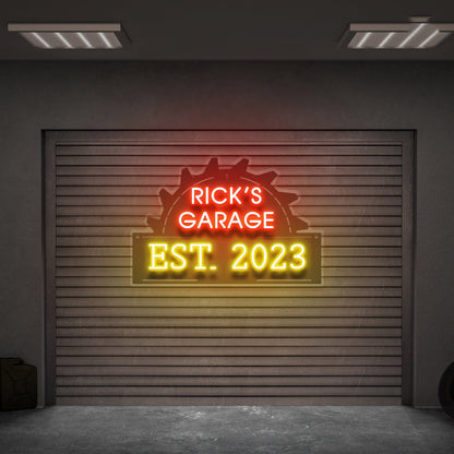 The Garange Name Sign Garage Led Uv Neon Sign For Men Garage Sign | Shineneon