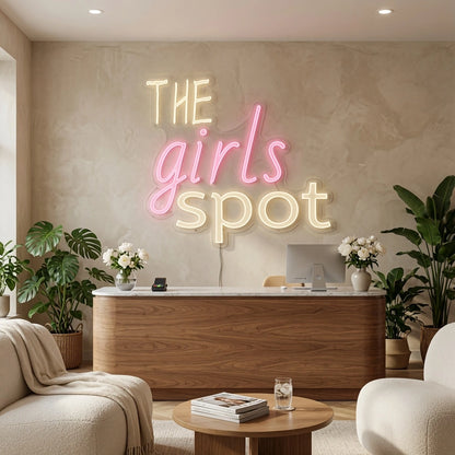 The Girls Spot LED Neon Sign - 03 Real Lifestyle Scene