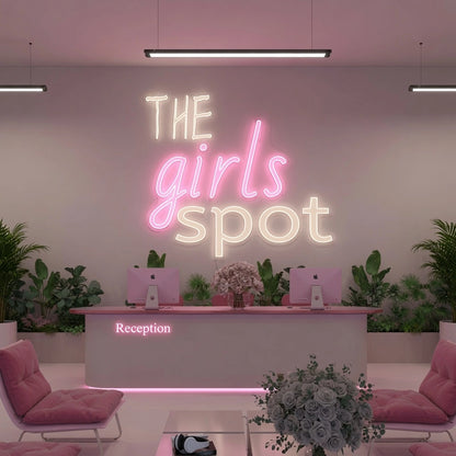 The Girls Spot LED Neon Sign - 04 Size Image