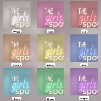 The Girls Spot LED Neon Sign - 05 Color Grid