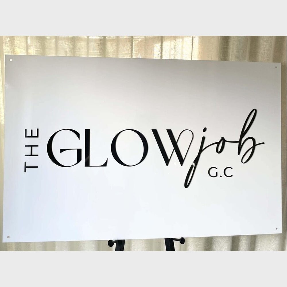 The Glow Job Acrylic Business Logo Sign - Shineneon