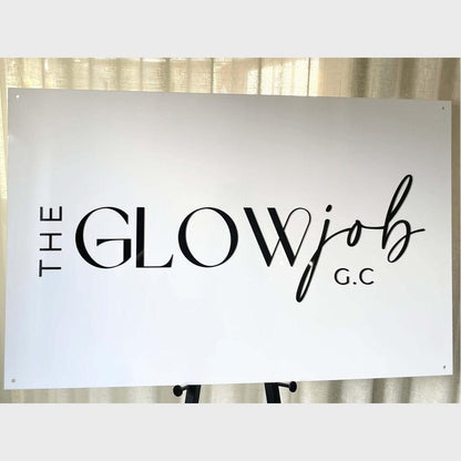 The Glow Job Acrylic Business Logo Sign - Shineneon