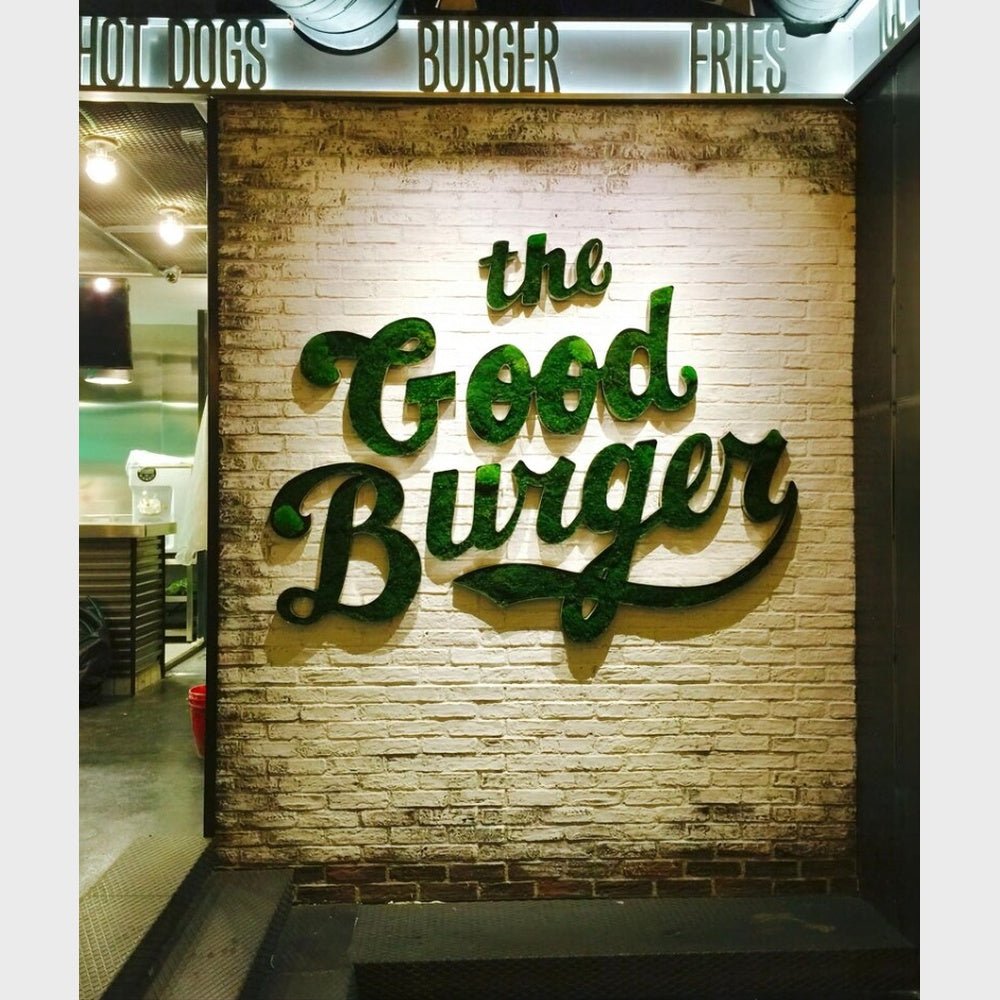 The Good Burger 3D Moss Letter Sign - Shineneon