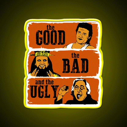 The Good The Bad And The Ugly In Chinatown Asian Cultural Led Neon Sign Rgb Color - Custom LED neon sign front view