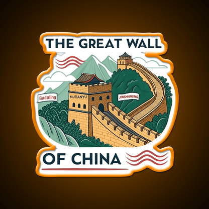 The Great Wall Of China Asian Cultural Led Neon Sign Rgb Color - Shineneon