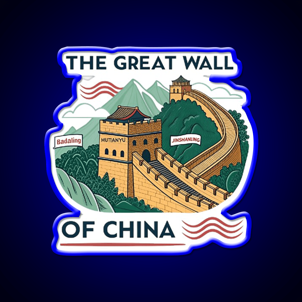 The Great Wall Of China Asian Cultural Led Neon Sign Rgb Color - Shineneon