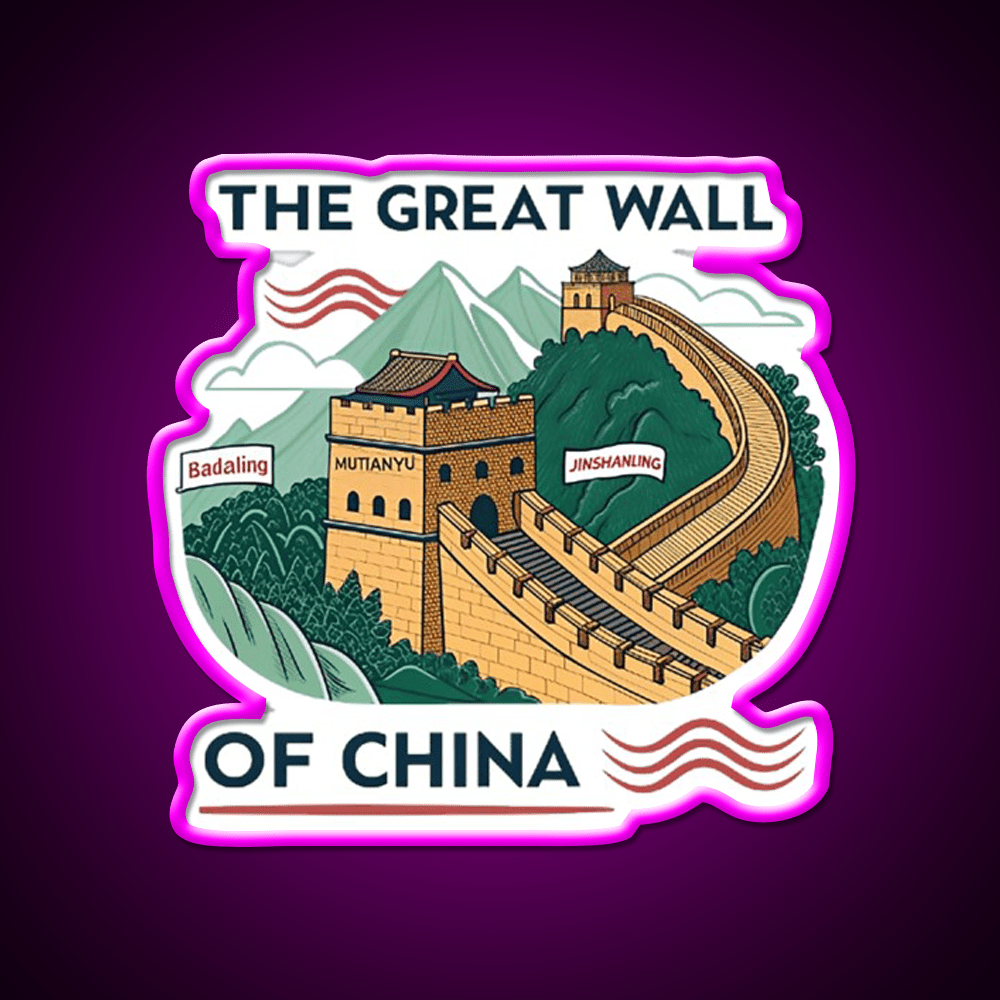 The Great Wall Of China Asian Cultural Led Neon Sign Rgb Color - Shineneon