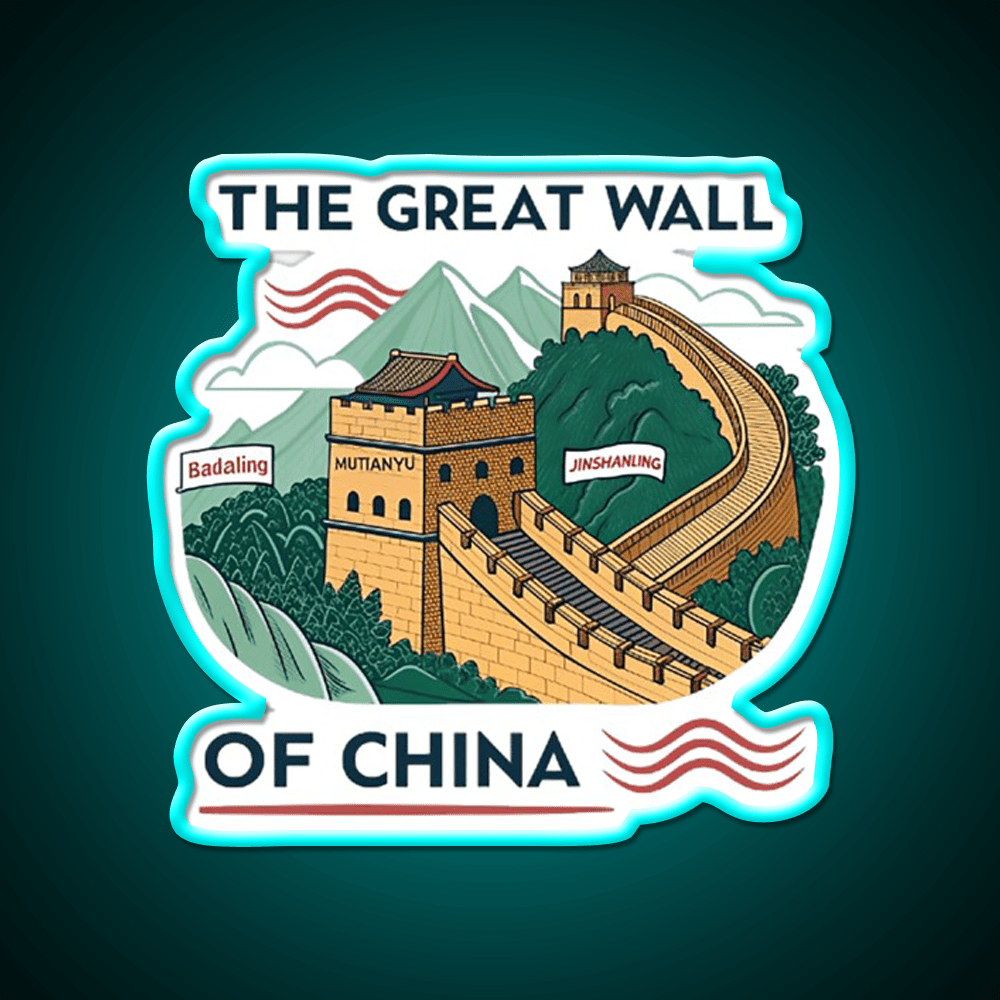 The Great Wall Of China Asian Cultural Led Neon Sign Rgb Color - Shineneon