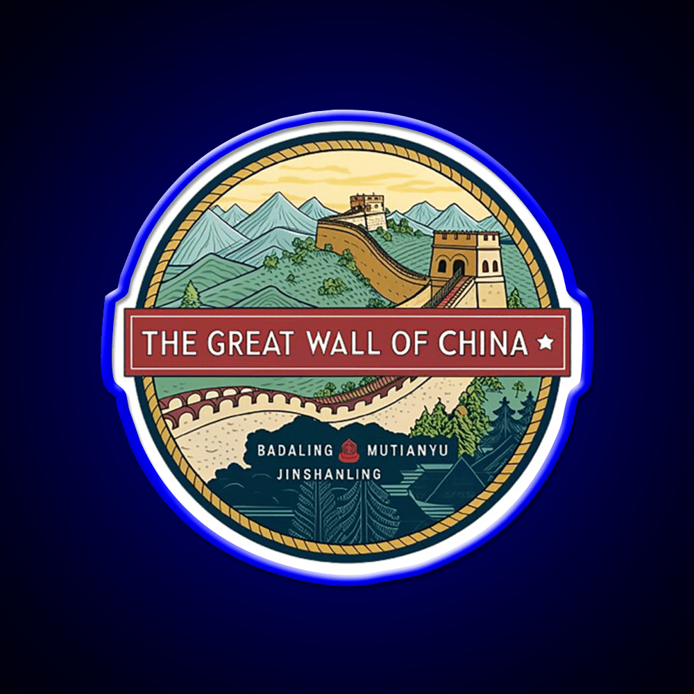The Great Wall Of China Asian Cultural Led Neon Sign Wall Art Rgb Color - Shineneon