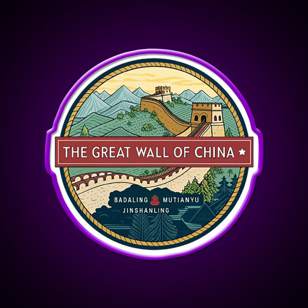 The Great Wall Of China Asian Cultural Led Neon Sign Wall Art Rgb Color - Shineneon