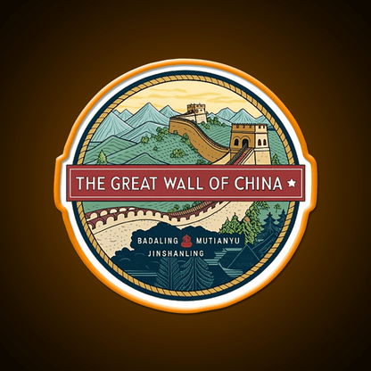 The Great Wall Of China Asian Cultural Led Neon Sign Wall Art Rgb Color - Shineneon