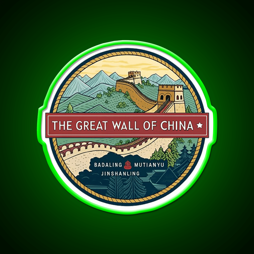 The Great Wall Of China Asian Cultural Led Neon Sign Wall Art Rgb Color - Shineneon