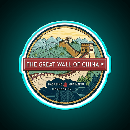 The Great Wall Of China Asian Cultural Led Neon Sign Wall Art Rgb Color - Shineneon