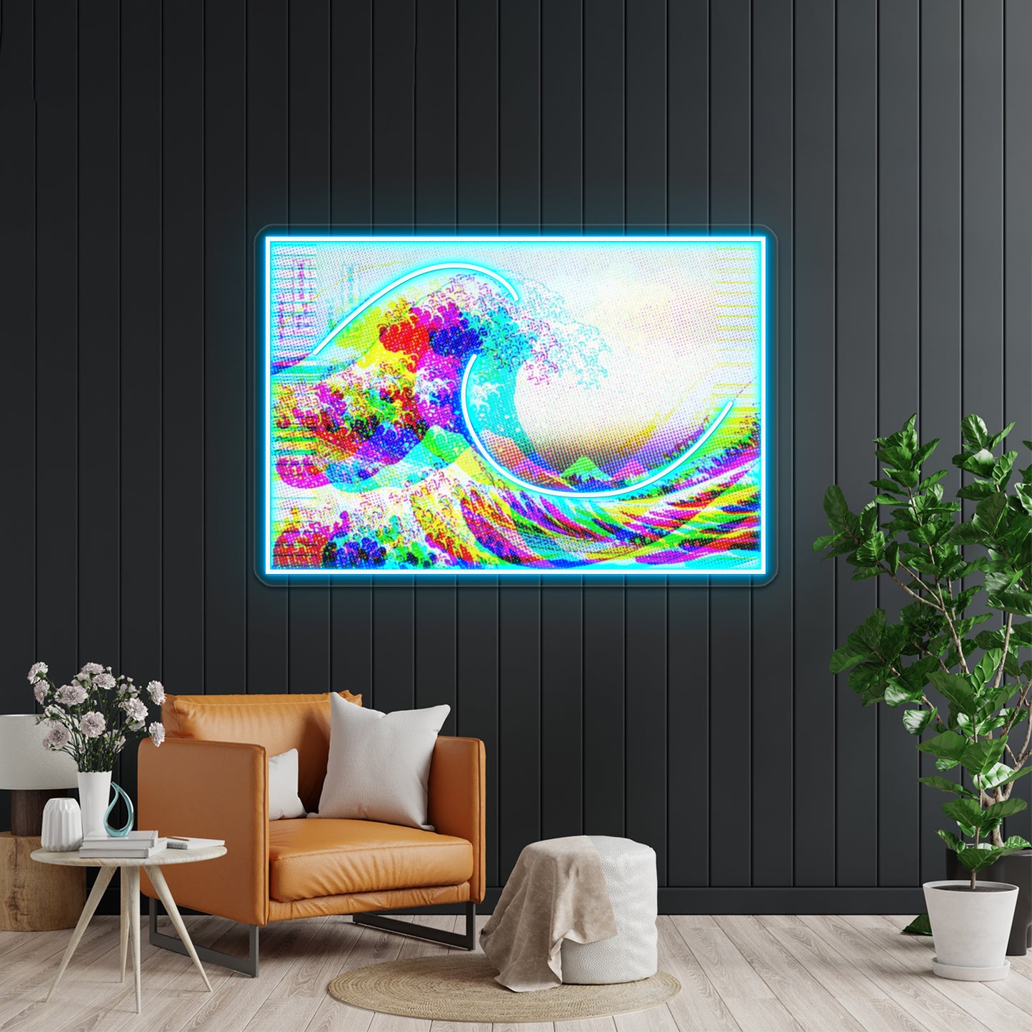 The Great Wave Artwork Personalized Neon Signs