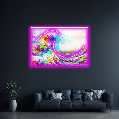 The Great Wave Artwork Personalized Neon Signs