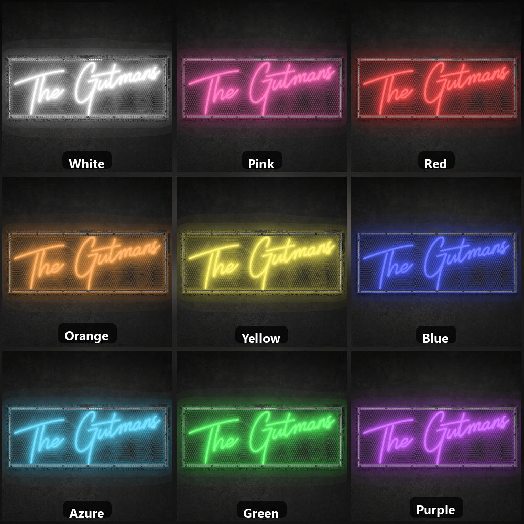 The Gutman S LED Neon Sign color grid