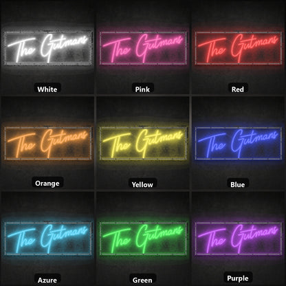 The Gutman S LED Neon Sign color grid