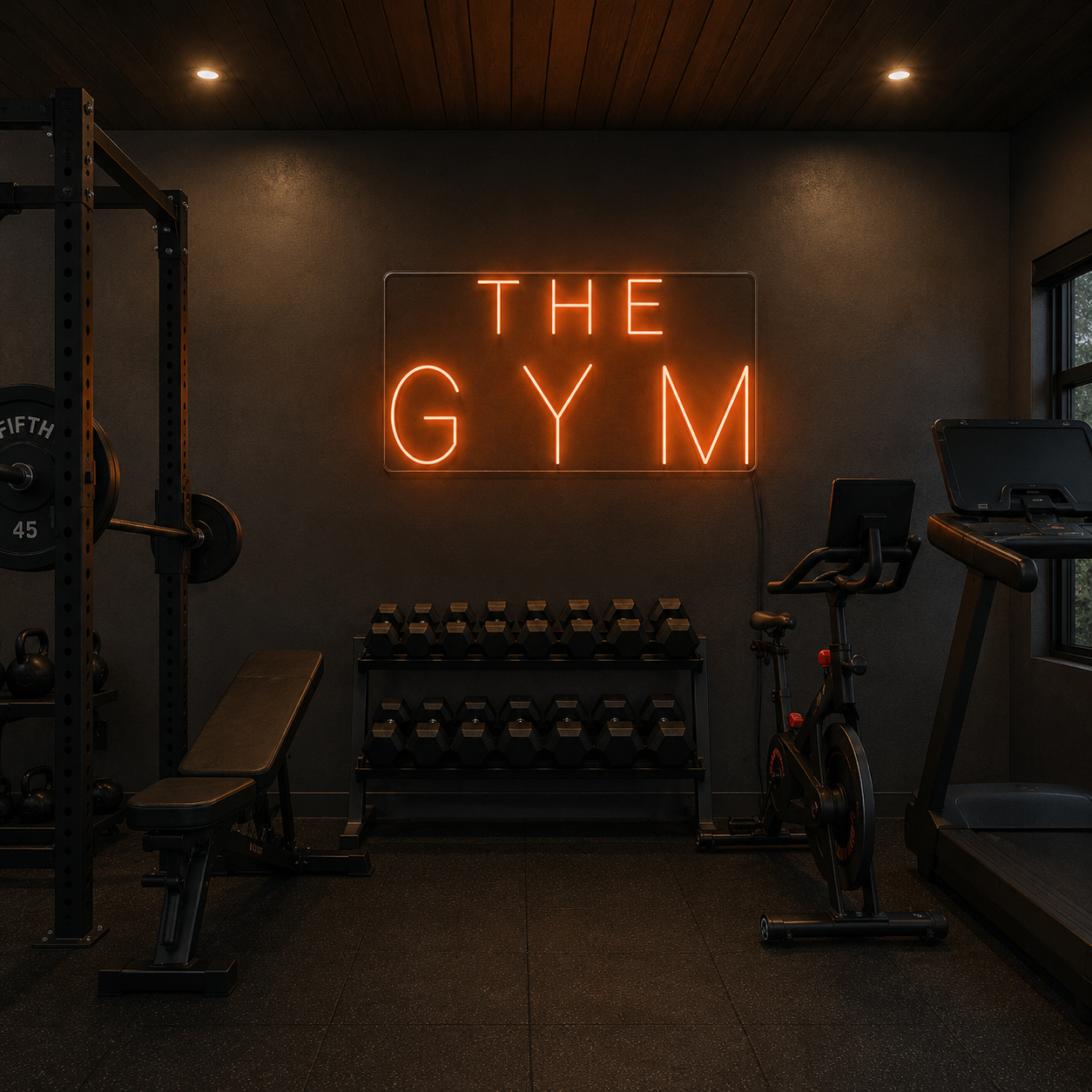 The Gym LED Neon Sign - 03 Real Lifestyle Scene