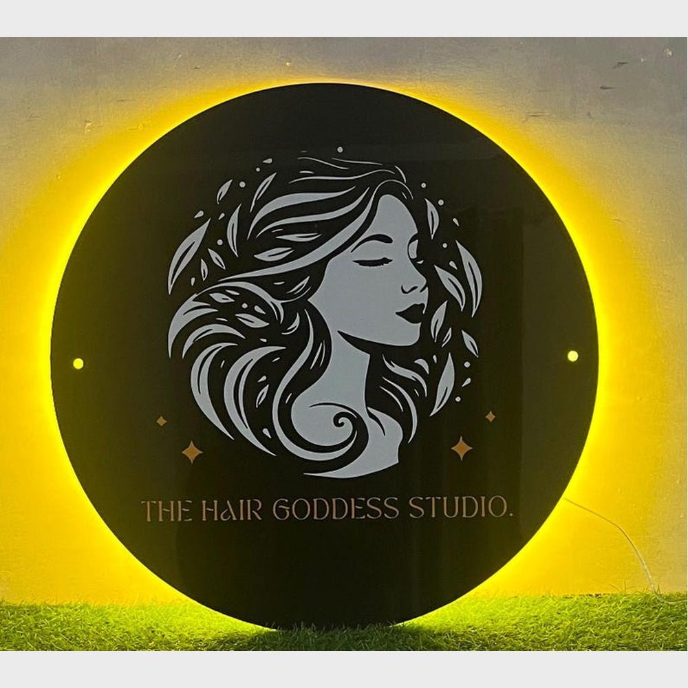 The Hair Goodess Studio Acrylic Business Logo Sign - Shineneon