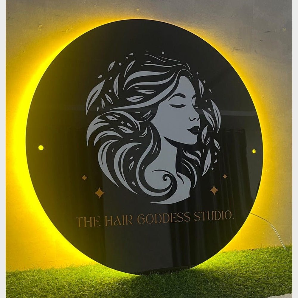 The Hair Goodess Studio Acrylic Business Logo Sign - Shineneon