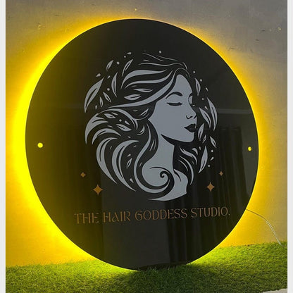 The Hair Goodess Studio Acrylic Business Logo Sign - Shineneon