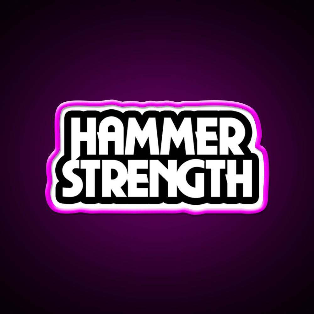 The Hammer Strength 2 Gym Fitness Led Neon Sign Rgb Color