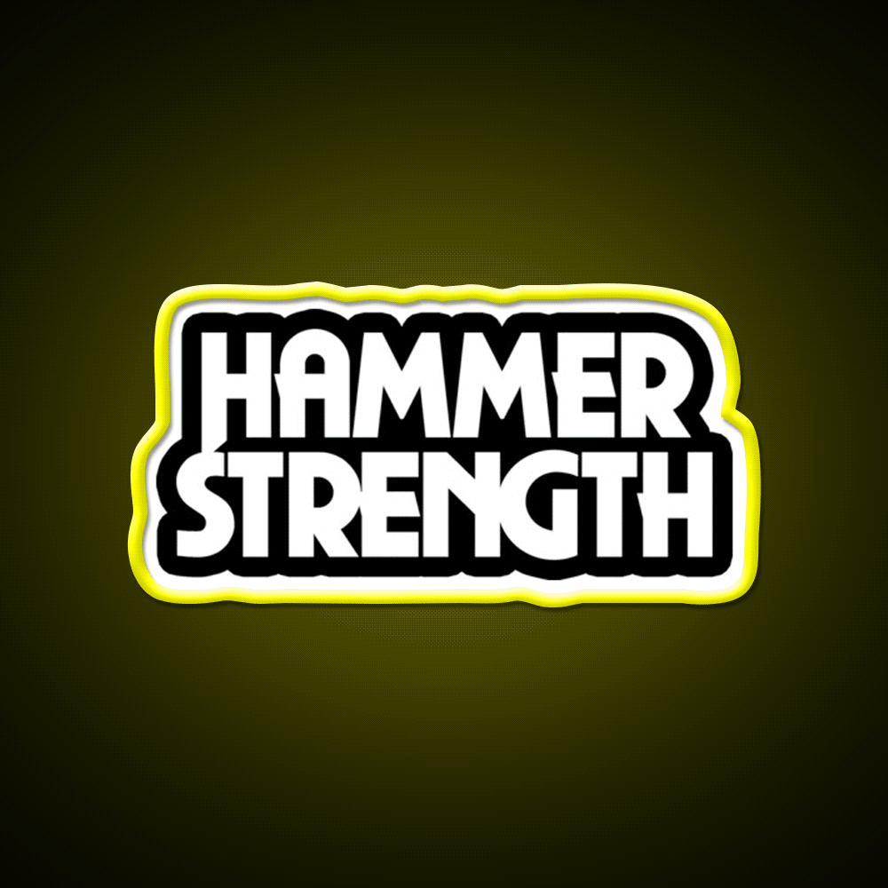 The Hammer Strength 2 Gym Fitness Led Neon Sign Rgb Color