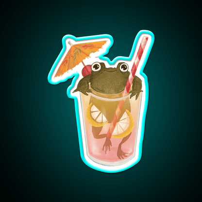 The Happy Frog In The Lemonade Cocktail Bar Decor Led Neon Sign Rgb Color - Shineneon
