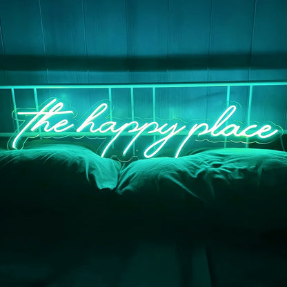 The Happy Place Led Neon Sign Illuminate Your Space - Shineneon