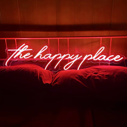 The Happy Place Led Neon Sign Illuminate Your Space - Shineneon