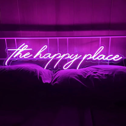 The Happy Place Led Neon Sign Illuminate Your Space - Shineneon
