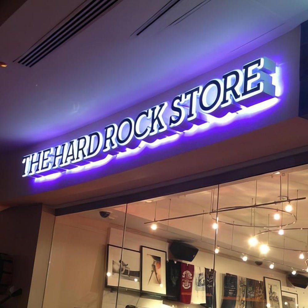 The Hard Rock Store 3D Front And Back Lit Letters Metal Led Sign - Shineneon