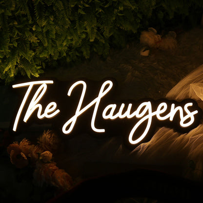 The Haugens White Led Neon Sign - Shineneon