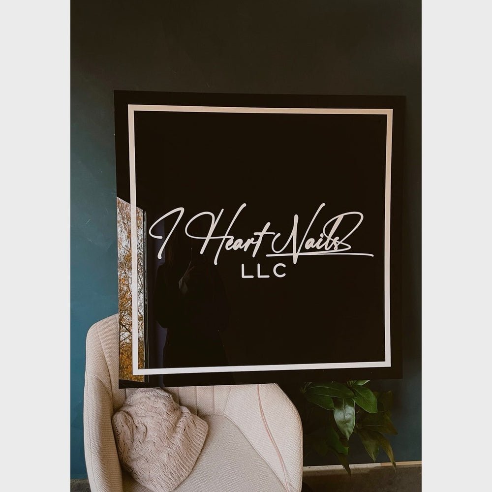 The Heart Nails Acrylic Business Logo Sign - Shineneon