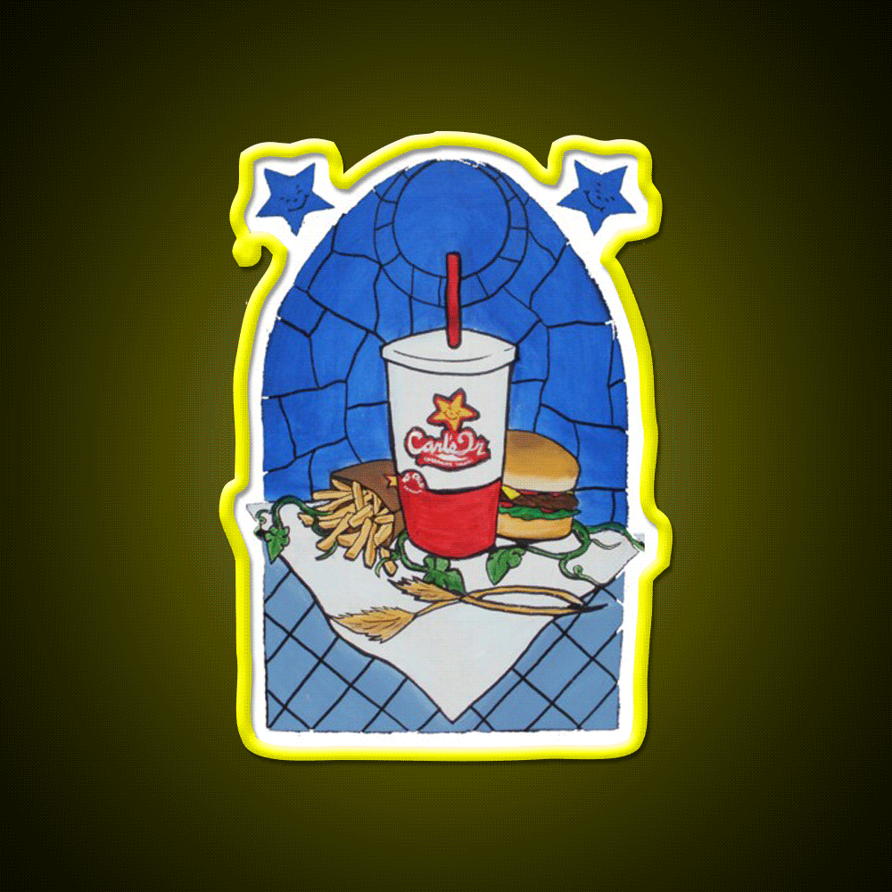 The Heavenly Combo Fast Food Led Neon Sign For Burger Place Rgb Color - Custom LED neon sign front view