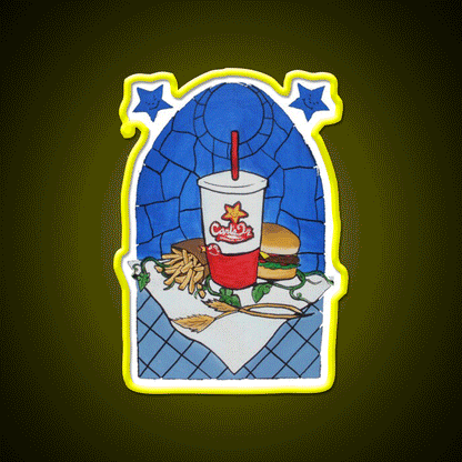 The Heavenly Combo Fast Food Led Neon Sign For Burger Place Rgb Color - Custom LED neon sign front view