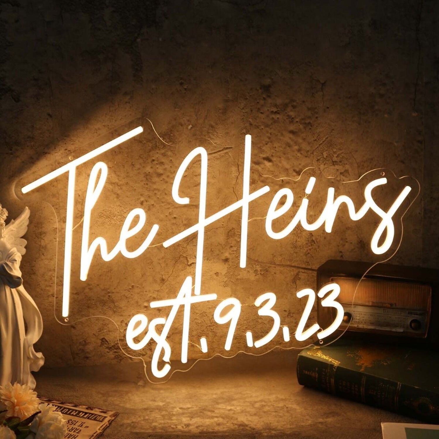The Heins Est 9 3 23 Yellow Led Neon Sign - Shineneon
