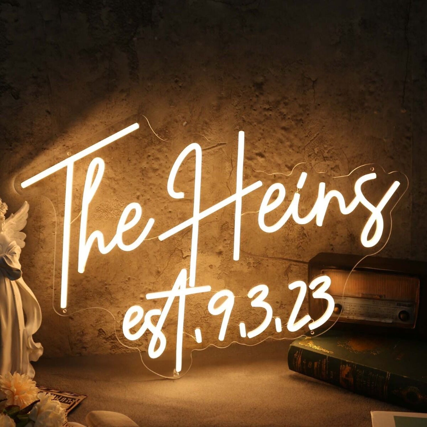 The Heins Est 9 3 23 Yellow Led Neon Sign - Shineneon